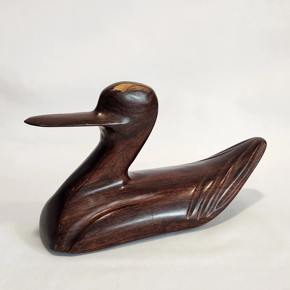 Carved Ironwood Duck Figurine 9